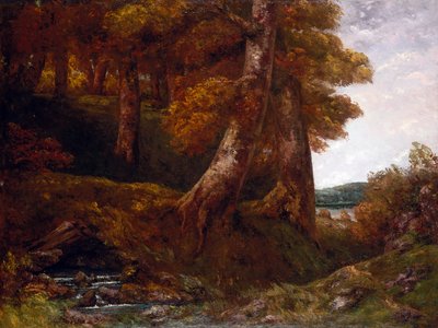 Vstup do lesa, kolem roku 1855 (olej na plátně) od Gustave Courbet