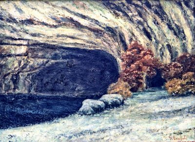 Zasněžená jeskyně Loue od Gustave Courbet