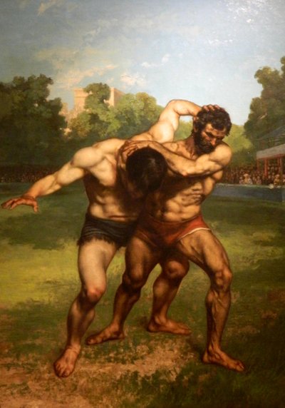 Gustave Courbet - Zápasníci od Gustave Courbet