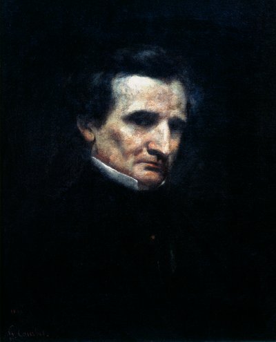 Hector Berlioz, francouzský romantický skladatel, 1850 od Gustave Courbet
