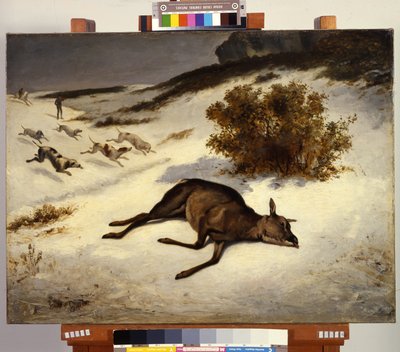 Lani se zřítila do sněhu od Gustave Courbet