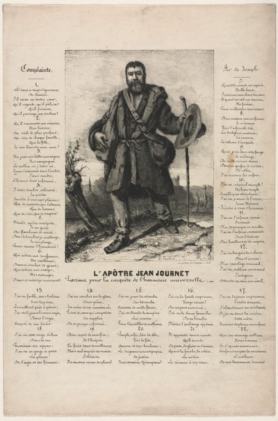 Jean Journet Odjezd za dobytím Univerzální harmonie, 1850. od Gustave Courbet