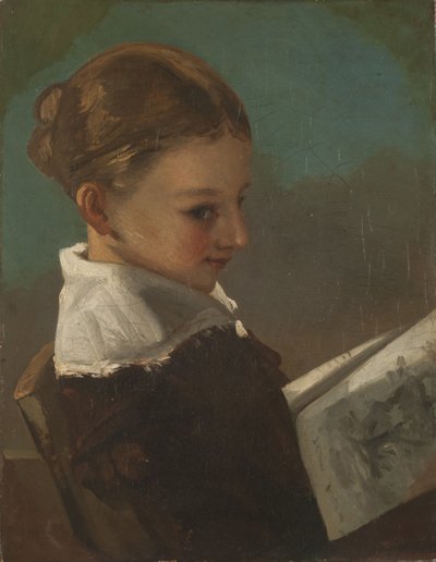 Juliette Courbet ve věku deseti let (olej na plátně) od Gustave Courbet