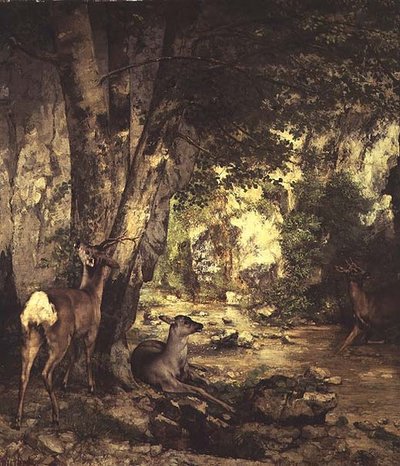 La Remise des Chevreuils (detail) od Gustave Courbet