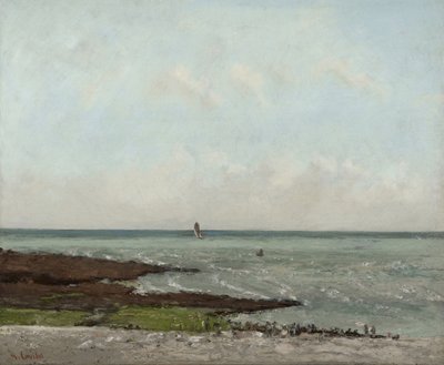 Prádelny v Low Tide, Étretat, 1866 nebo 1869 od Gustave Courbet