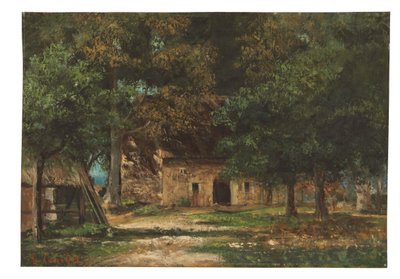 Zahrada matky Toutainové v Honfleuru, kolem roku 1859-61 od Gustave Courbet