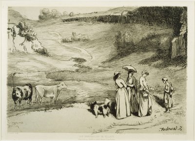 Dámy z vesnice od Gustave Courbet