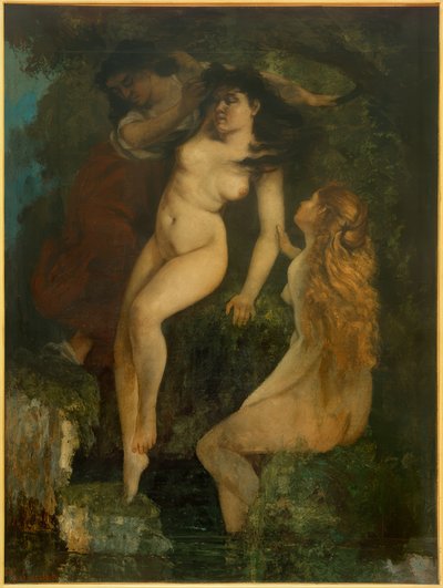 Tři lazebníci od Gustave Courbet