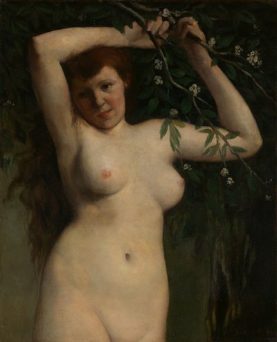 Akt s kvetoucí větví, 1863. od Gustave Courbet