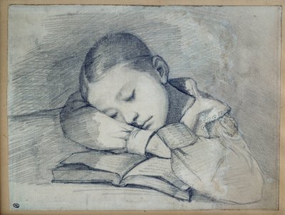 Portrét spící Juliette Courbet. Kresba na olověném dole od Gustava Courbeta (1819-1877). 1841. Rozm. 0,20 x 0,26. Paříž, Musee d