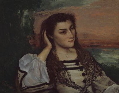 Rêverie (Portrét Gabrielle Borreau) od Gustave Courbet