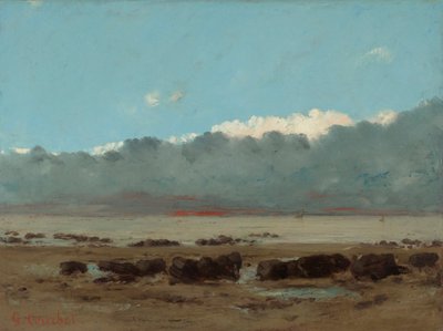 Černé skály v Trouville od Gustave Courbet