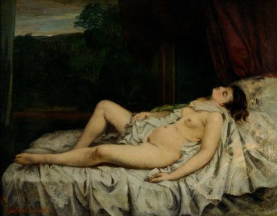 Spící akt od Gustave Courbet