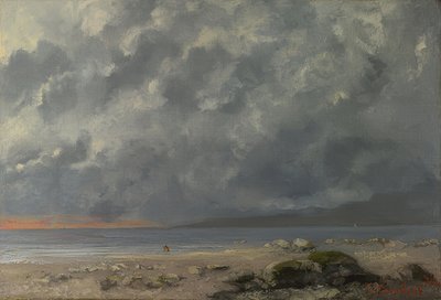 Plážová hudba. 1874 od Gustave Courbet