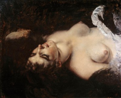 Studie pro ženu s papouškem Modelkou by mohla být Joanna Hiffernan, dit Jo - Obraz Gustava Courbeta (1819-1877) od Gustave Courbet