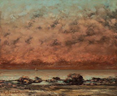 Černé skály v Trouville od Gustave Courbet