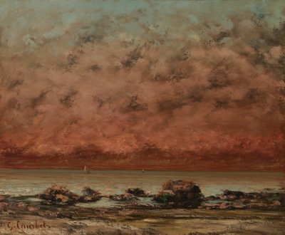 Černé skály u Trouville od Gustave Courbet