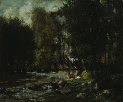 Potok Les Puits-Noir, kolem roku 1855 (olej na plátně) od Gustave Courbet