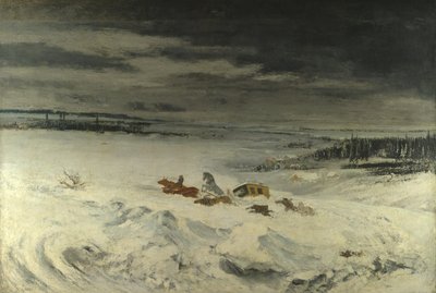 The Diligence in the Snow, 1860 od Gustave Courbet