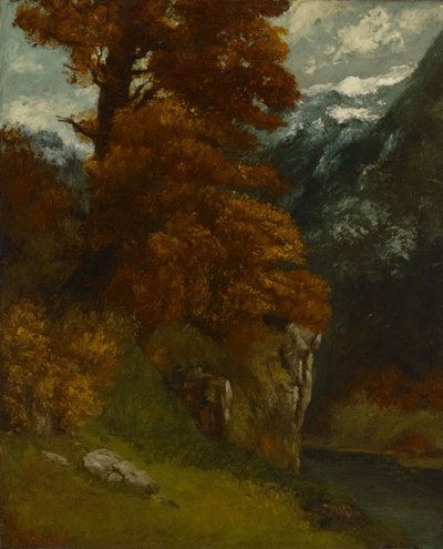 Údolí u Ornans (Břehy Doubs; Podzimní efekt) od Gustave Courbet