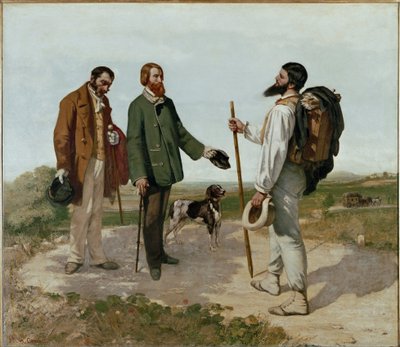 Setkání aneb Dobré ráno monsieur Courbet (olej na plátně od Gustave Courbet