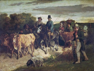 Rolníci z Flagey vracející se z veletrhu od Gustave Courbet