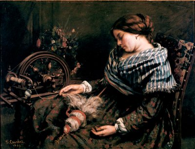 Obraz Spící přadlena od Gustava Courbeta (1819-1877) 1853 Rozm. 91x115 cm Montpellier, Musee Fabre od Gustave Courbet