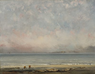 Pláž v Trouville, cca 1865. od Gustave Courbet