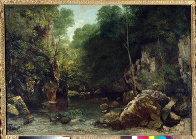 Krytý potok, známý jako vstup do Vallee du Puits-Noir, Doubs: Effect of Twilight Painting od Gustava Courbeta (1819-1877) 1865 Dim. 0,94 x 1,35 m. Paříž. Muzeum Orsay od Gustave Courbet