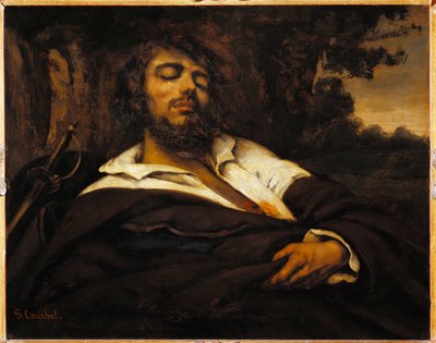 Malířova autoportrétní zranění. (olej na plátně od Gustave Courbet