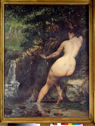 Zdroj nebo koupající se u zdroje Obraz Gustava Courbeta (1819-1877) 1868 Sun. 1,28x0,97 m Paříž, musee d