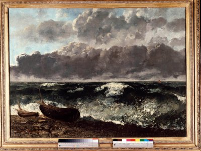 Rozbouřené moře říká vlna. Obraz Gustava Courbeta (1819-1877) od Gustave Courbet