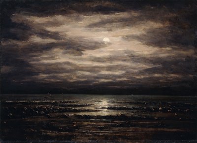 Soumrak na jezeře Leman v Bon Port, 1876 od Gustave Courbet