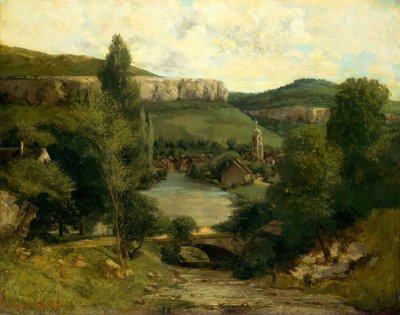 Pohled na Ornans, kolem roku 1850 od Gustave Courbet
