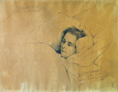 Smrt Marie Konstantinovny Bashkirtseva 1858-1884, 1884. od Gustave Courtois