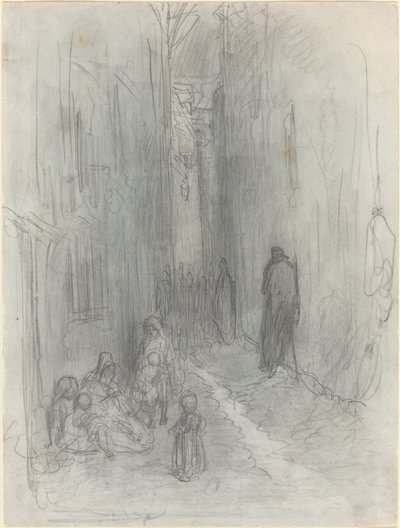 Backstreet v Londýně od Gustave Dore
