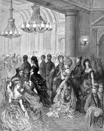 Ples v Mansion House, 1872. od Gustave Dore
