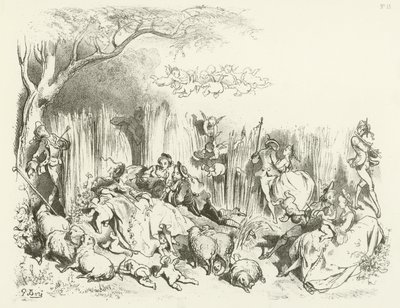 Pastorační za Ludvíka XV. (hlubotisk) od Gustave Dore