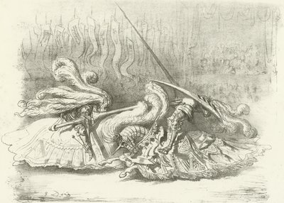 Turnaj - Cena za krásu AD1450 (hlubotisk) od Gustave Dore