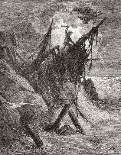 Podle předlohy Gustava Doreho ke knize Victora Huga Dělníci moře. Z knihy Život a vzpomínky Gustava Doreho, vydané v roce 1885. od Gustave Dore