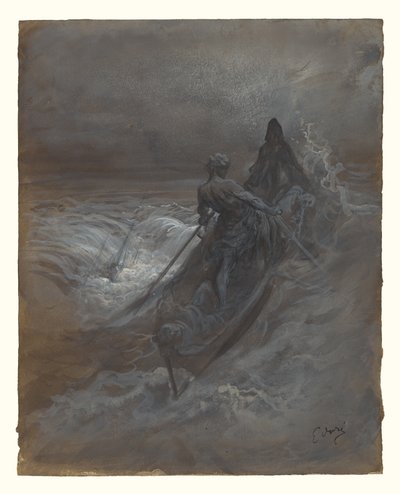 Po ztroskotání lodi - návrh ilustrace Coleridgeova románu The Rime of the Ancient Mariner (Píseň o starém námořníkovi) od Gustave Dore