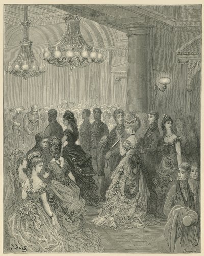 Večerní zábava v Mansion House v Londýně od Gustave Dore