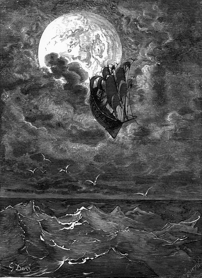 Baron Münchausen: Cesta na Měsíc, Doré. od Gustave Dore