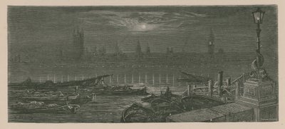 Lodě kotvící na Temži od Gustave Dore