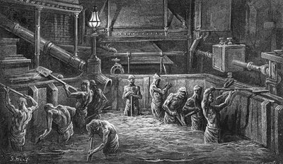 Pivovarníci při práci, z knihy "London, a Pilgrimage", kterou napsal William Blanchard Jerrold (1826-84) a vyryl J. Huyot, pub. 1872 od Gustave Dore