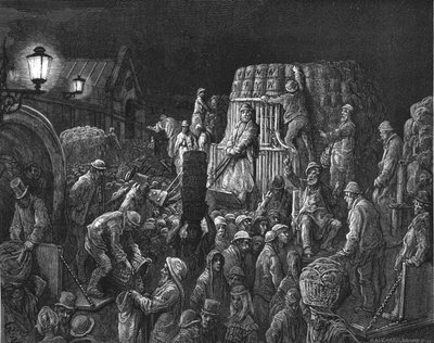 „Trh Covent Garden – časné ráno“, 1872. od Gustave Dore