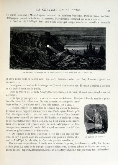Croque-Mitaine; 1863 ilustrace, Gustave Dore (1832 – 1883); Francouzský výtvarník, grafik, ilustrátor. Croque-Mitaine (Bogeyman) zlomyslná postava představená dětem, aby je vyděsila, a tak je učinila moudřejšími. od Gustave Dore