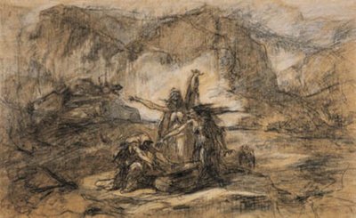 Tři čarodějnice ze Shakespearova Macbetha od Gustave Dore