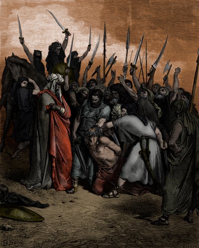 Smrt Agag od Doré - Bible od Gustave Dore