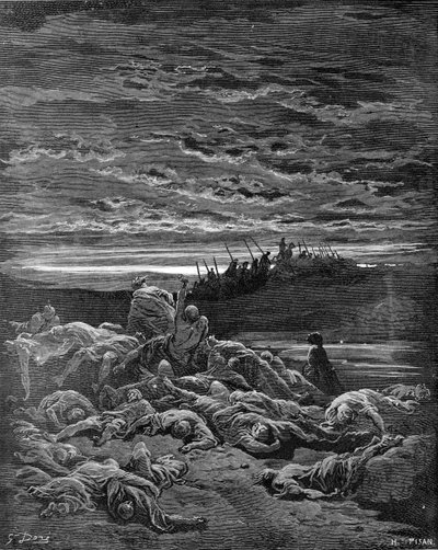 Smrt synů Jerubbaalových - Bible od Gustave Dore